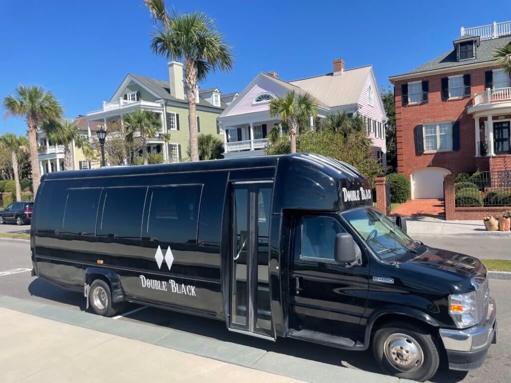 A party bus in downtown charleston sc