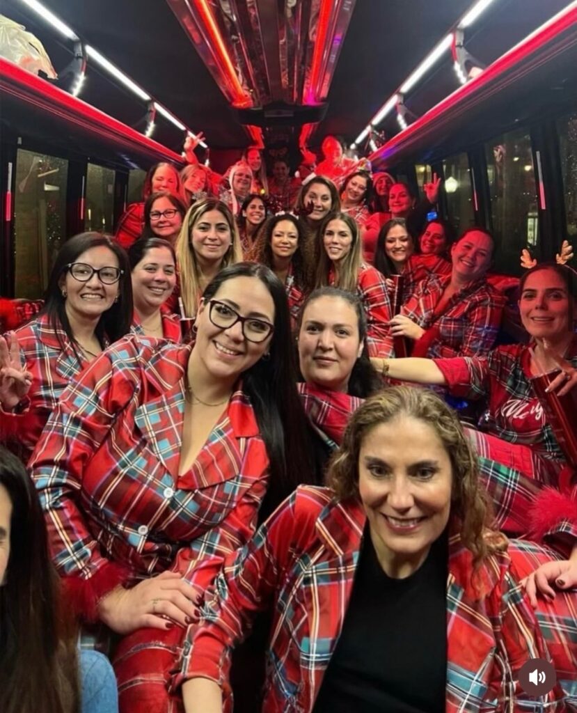 Holiday party bus in Charleston